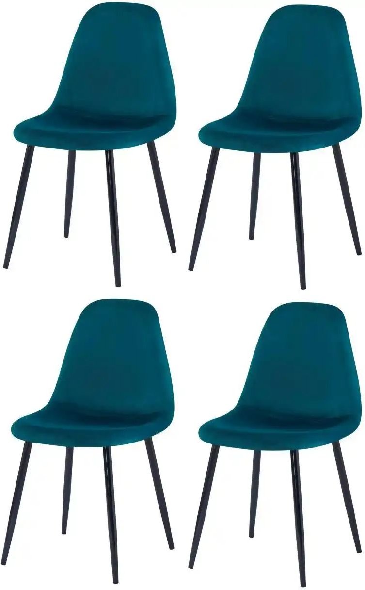 Stuhl 4er-Set Copenhagen ¦ blau ¦ Maße (cm): B: 46,5 H: 86 Stühle > Polsterstühle - Höffner