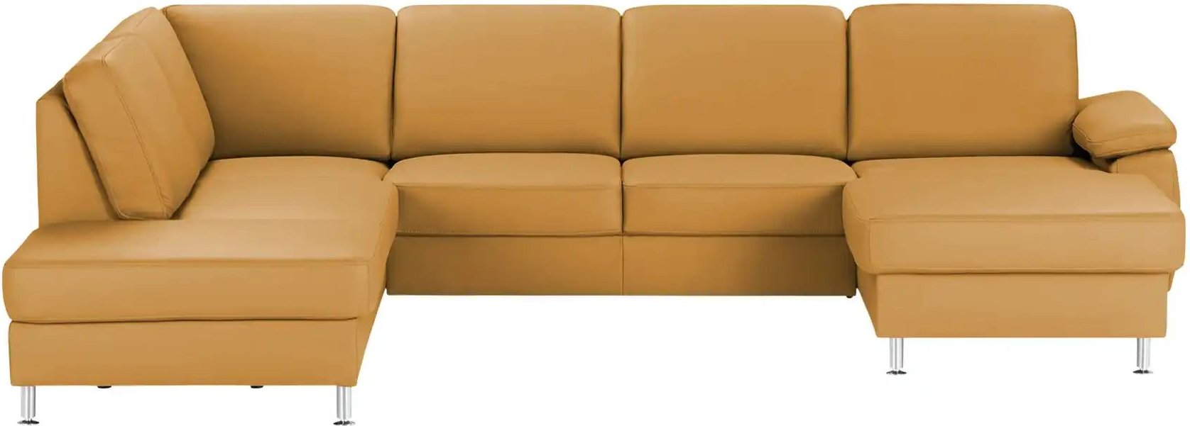 meinSofa Wohnlandschaft mit Sitz- und Rückenbezug aus Leder Kathi ¦ orange ¦ Maße (cm): B: 309 H: 86 T: 235.0 Polstermöb...