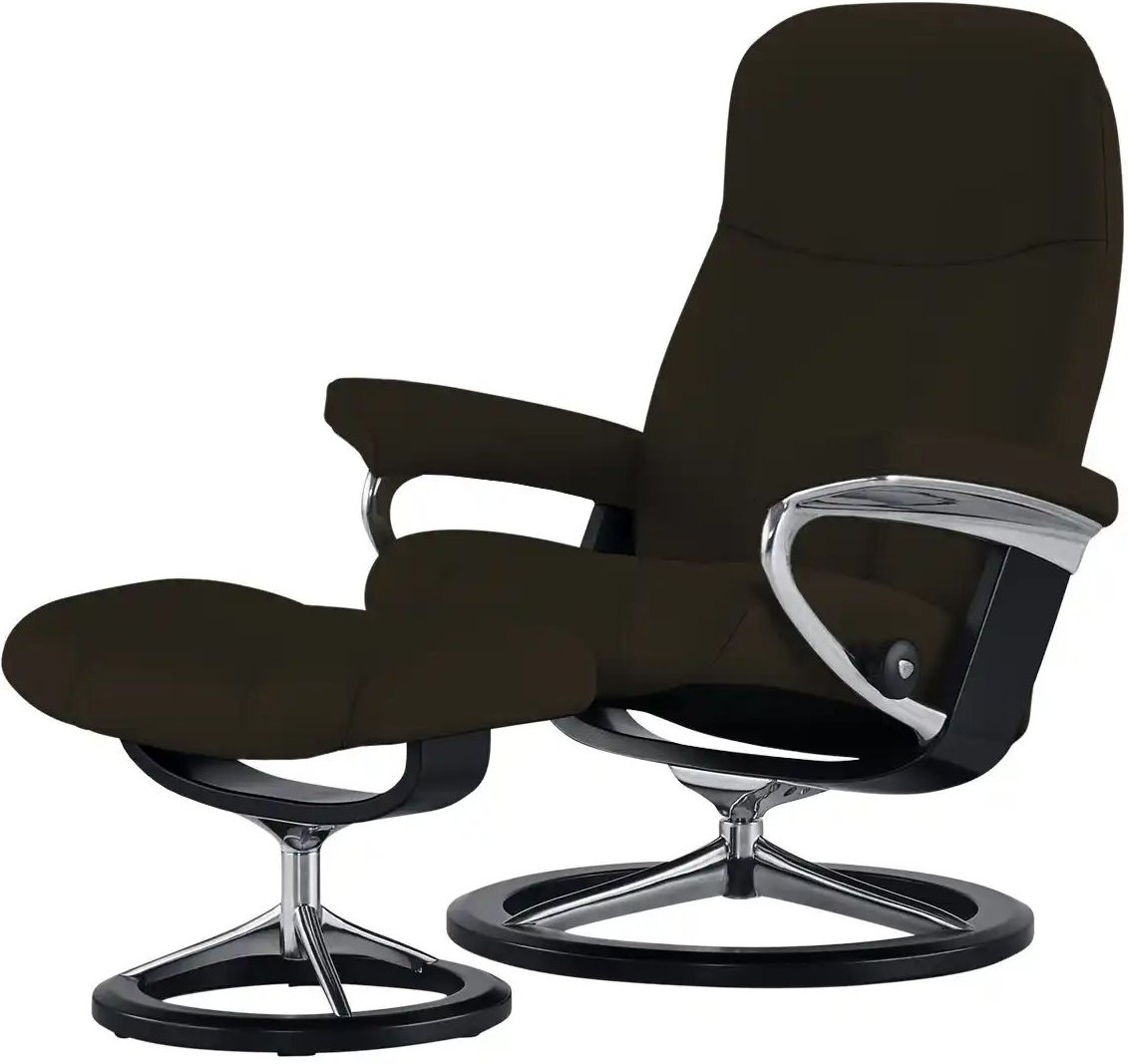 Stressless Relaxsessel mit Hocker Leder Consul L ¦ braun ¦ Maße (cm): B: 91 H: 102 T: 79.0 Polstermöbel > Sessel > Ferns...