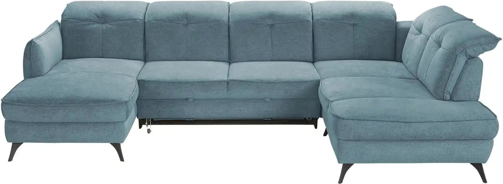 medium Wohnlandschaft inklusive diverser Funktionen Milan ¦ türkis/petrol Polstermöbel > Sofas > Wohnlandschaften - Höff...