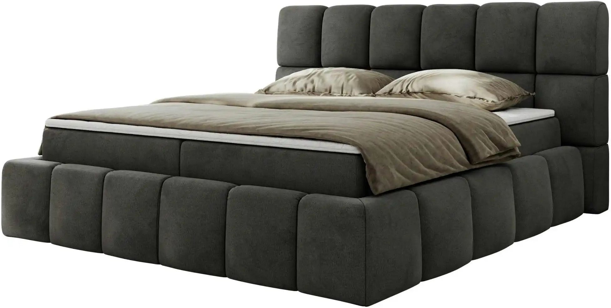 Boxbett mit Bettkasten Nira ¦ grau ¦ Maße (cm): B: 174 H: 113 Betten > Komfortbetten - Höffner