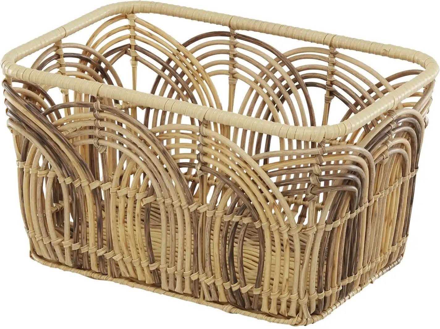 HOME STORY Aufbewahrungskorb ¦ braun ¦ Polypropylen,Metall ¦ Maße (cm): B: 35 H: 19 T: 25.0 Aufbewahrung > Körbe - Höf...