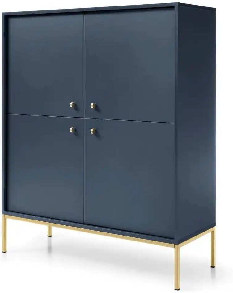 Highboard Molly ¦ blau ¦ Maße (cm): B: 103,5 H: 125,5 Kommoden & Sideboards > Highboards - Höffner