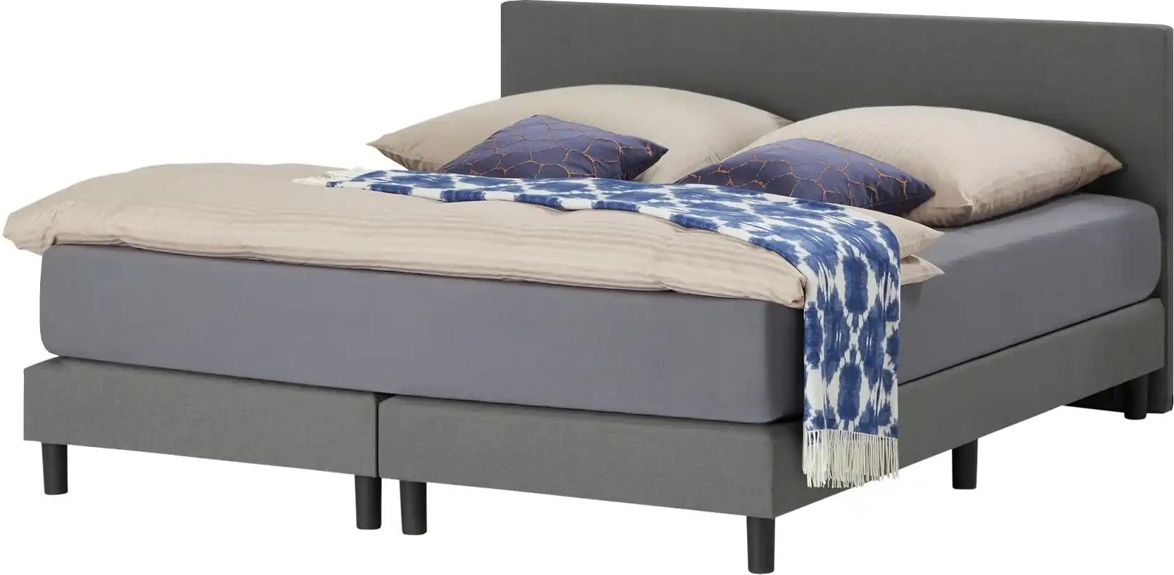 Boxspringbett Cisano ¦ grau ¦ Maße (cm): B: 160 H: 91 Betten > Boxspringbetten - Höffner