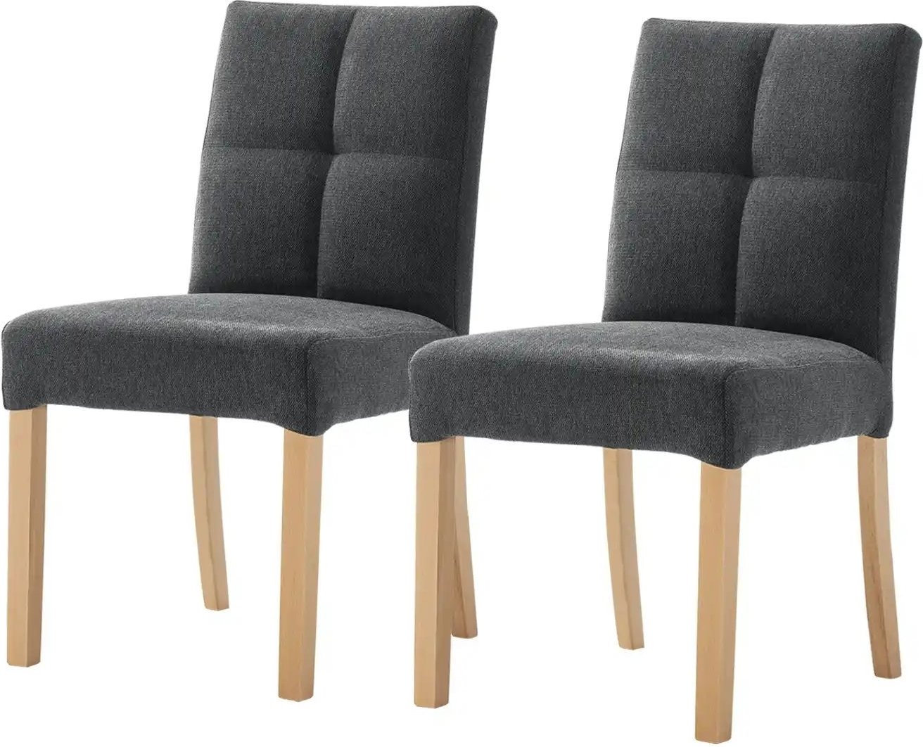 Woodford Esszimmerstuhl im 2er Set Mako ¦ grau ¦ Maße (cm): B: 48 H: 89 T: 64.0 Stühle > Küchenstühle > Polster Küchenst...