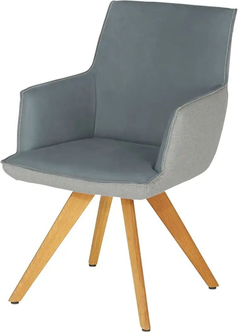 KOINOR Armlehnstuhl Leder Schwof ¦ blau ¦ Maße (cm): B: 57 H: 90 T: 66.0 Stühle > Esszimmerstühle > Esszimmerstühle mit...