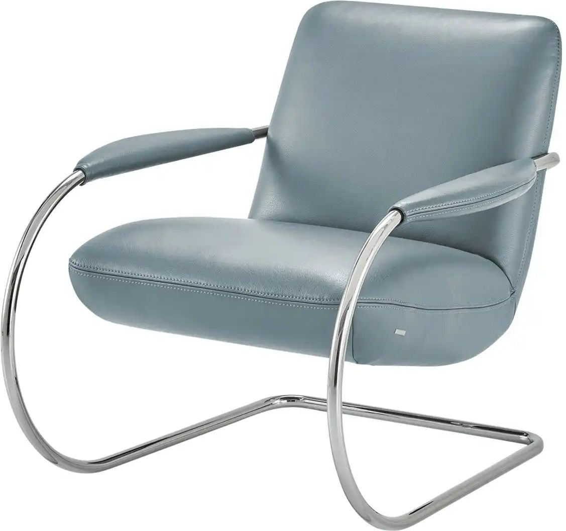 KOINOR Freischwingersessel aus Echtleder Jingle ¦ blau ¦ Maße (cm): B: 80 H: 83 T: 95.0 Polstermöbel > Sessel > Lederses...