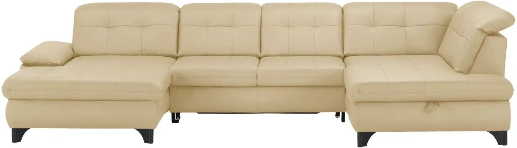 Thumbnail - Lounge Collection Wohnlandschaft Leder Jona ¦ beige ¦ Maße (cm): B: 368 H: 100 T: 194.0 Polstermöbel > Sofas > Wohnland...
