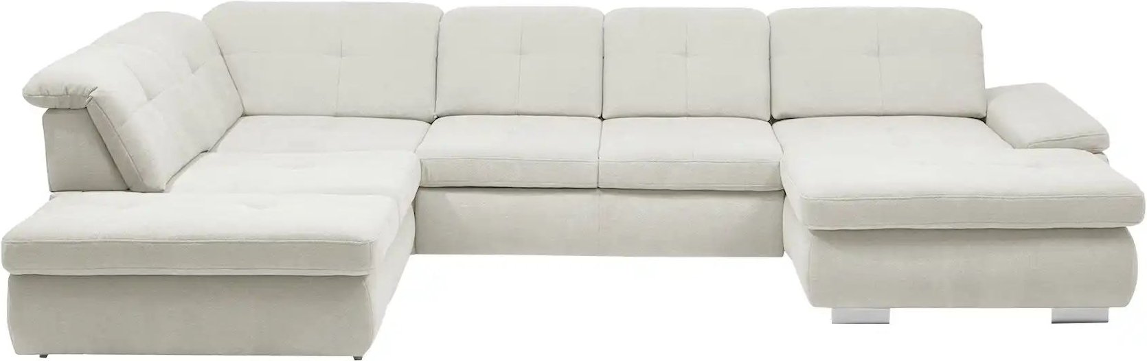Lounge Collection Wohnlandschaft Flachgewebe Affair ¦ creme ¦ Maße (cm): B: 371 H: 100 T: 260.0 Polstermöbel > Sofas > ...