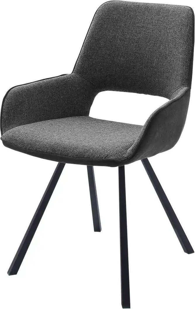 Armlehnstuhl mit Öffnung im Rücken Paula ¦ grau ¦ Maße (cm): B: 59 H: 87 T: 63.0 Stühle > Esszimmerstühle > Esszimmerstü...