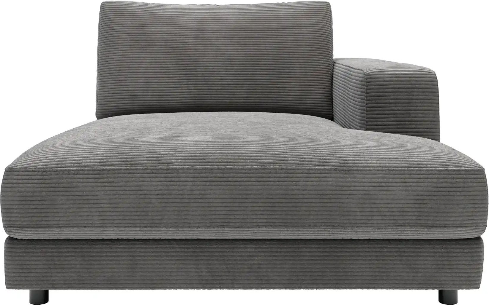 Thumbnail - Jette Home Element Ottomane rechts in Cord Sila ¦ grau ¦ Maße (cm): B: 125 H: 85 T: 170.0 Polstermöbel > Sofas > Modulso...