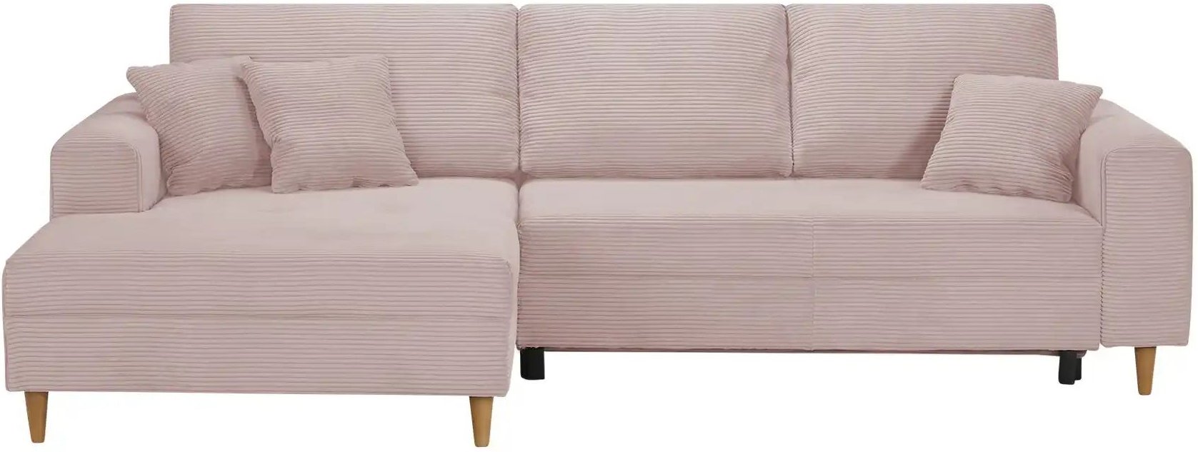 Ecksofa mit Schlaffunktion Benedita ¦ rosa/pink ¦ Maße (cm): B: 275 H: 91 T: 173.0 Polstermöbel > Sofas > Ecksofas - Hö...