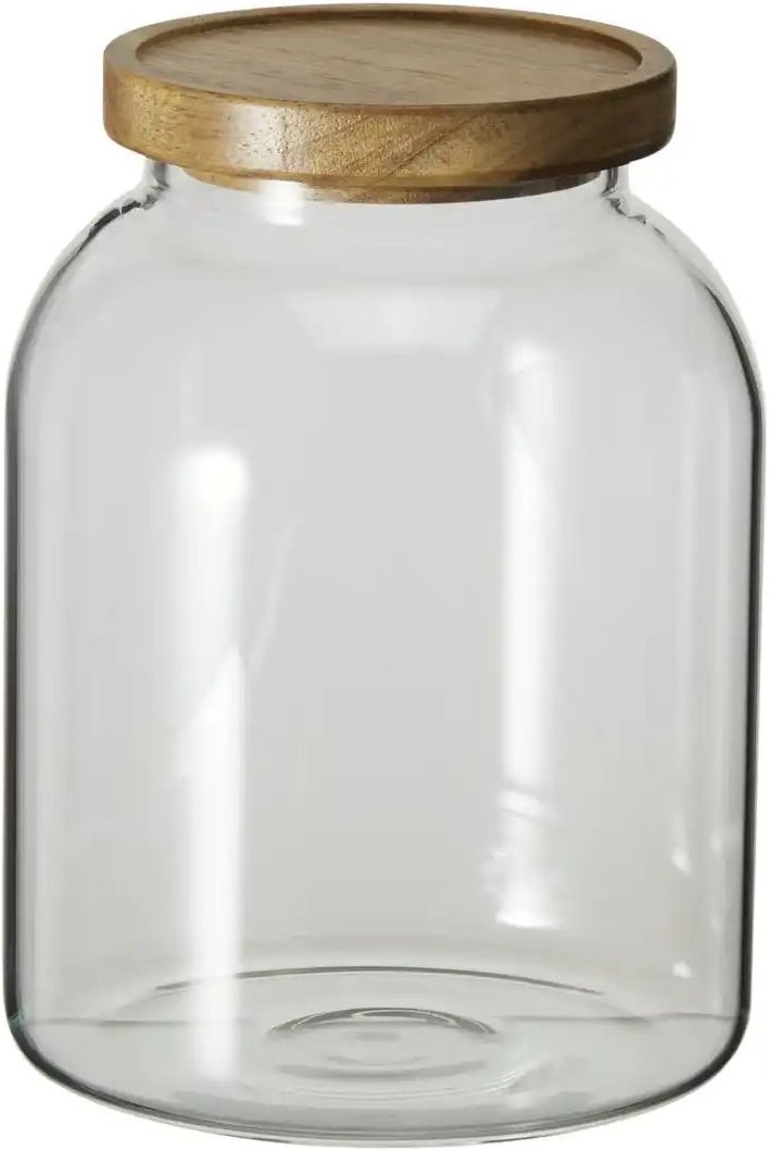 Thumbnail - Gray & Jones Aufbewahrungsglas ¦ transparent/klar ¦ Glas,Holz ¦ Maße (cm): H: 18,9 Ø: 14 Küchenzubehör & Helfer > Küc...