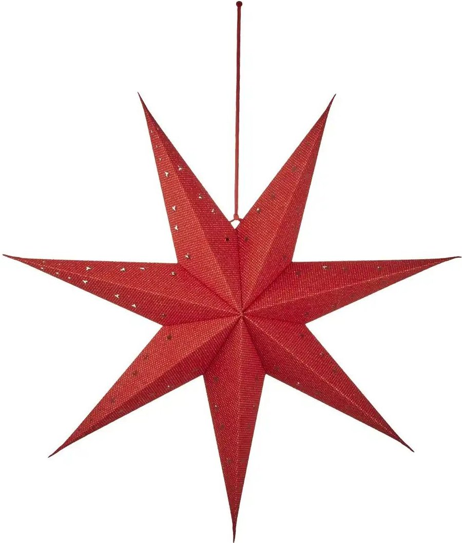 HOME STORY Weihnachtsstern Hänger ¦ rot ¦ Papier,Baumwolle ¦ Maße (cm): H: 18 Ø: 60 Weihnachten - Höffner