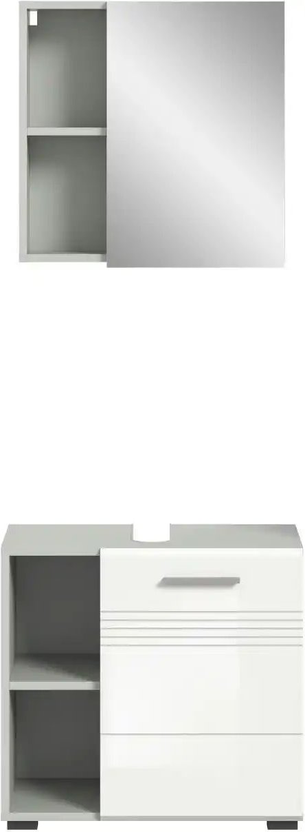 Thumbnail - Badkombination Caputher See ¦ weiß ¦ Maße (cm): B: 60 H: 190 Schränke > Badschränke > Komplett-Badkombinationen - Höffn...