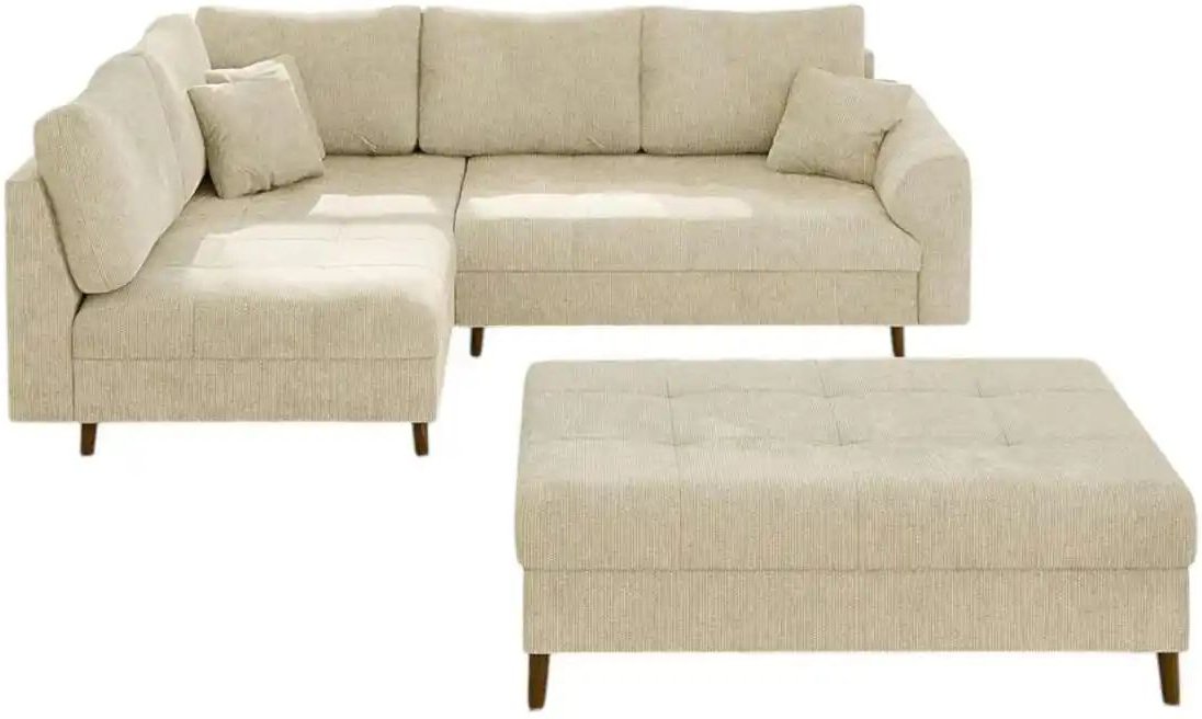 S-STYLE Ecksofa mit Hocker Trygve ¦ beige ¦ Maße (cm): B: 231 H: 81 Polstermöbel > Sofas > Ecksofas - Höffner