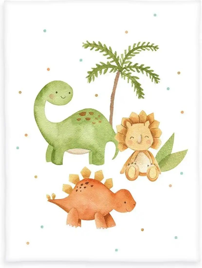 Thumbnail - Herding Kuscheldecke Dinos ¦ mehrfarbig ¦ Synthetik ¦ Maße (cm): B: 75 H: 1 Baby > Baby Textilien > Babydecken - Höffne...