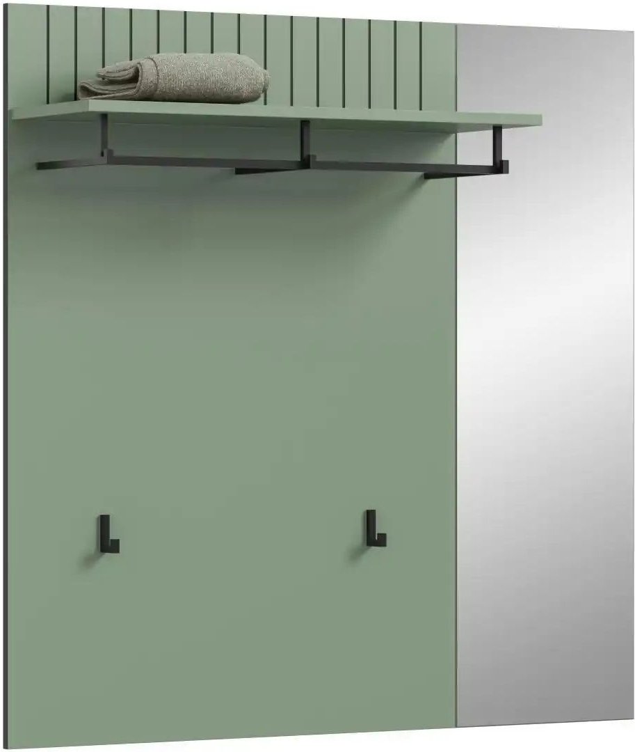 Garderobenpaneel Station ¦ grün ¦ Holzwerkstoff ¦ Maße (cm): B: 106 H: 106 Garderoben & Kleiderstangen > Wandgarderoben...