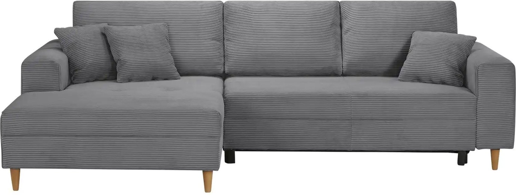 Ecksofa mit Schlaffunktion Benedita ¦ grau ¦ Maße (cm): B: 275 H: 91 T: 173.0 Polstermöbel > Sofas > 3-Sitzer - Höffner