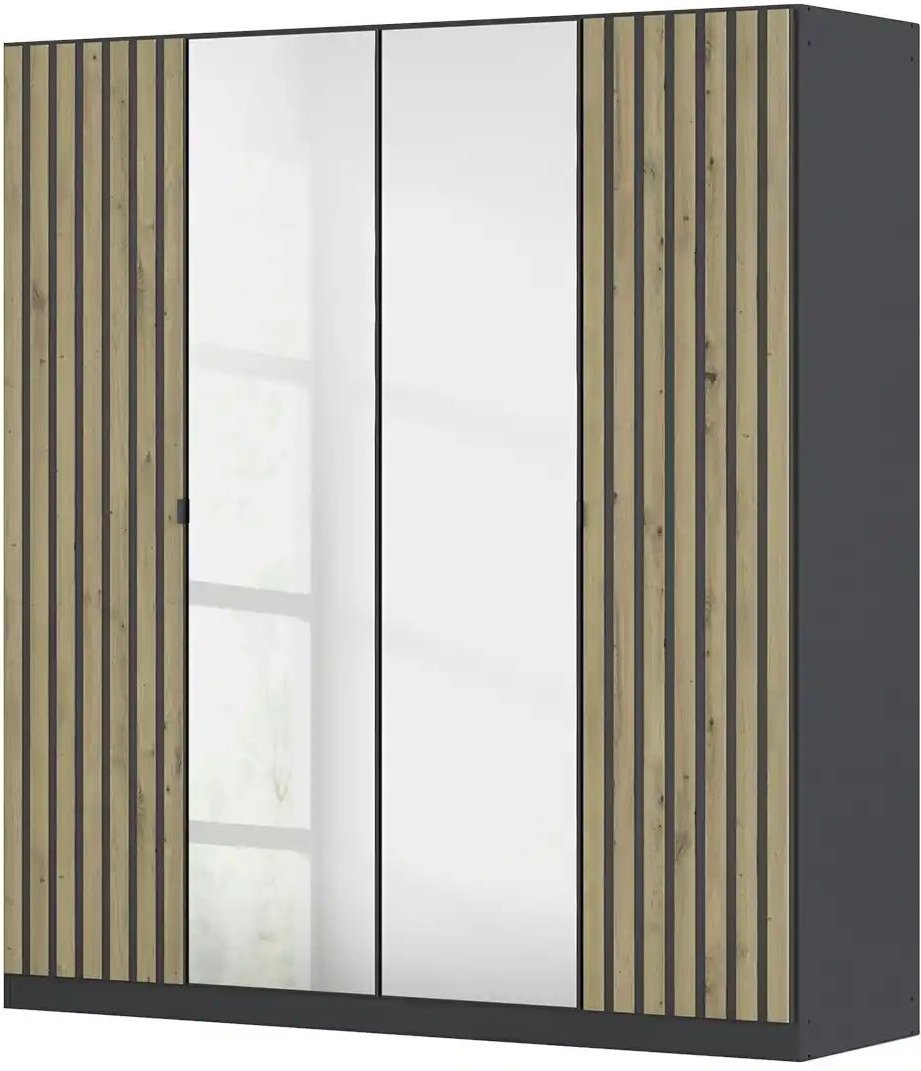 Thumbnail - Drehtürenschrank Piove ¦ grau ¦ Maße (cm): B: 181 H: 197 T: 54.0 Schränke > Kleiderschränke > Drehtürenschränke - Höffn...