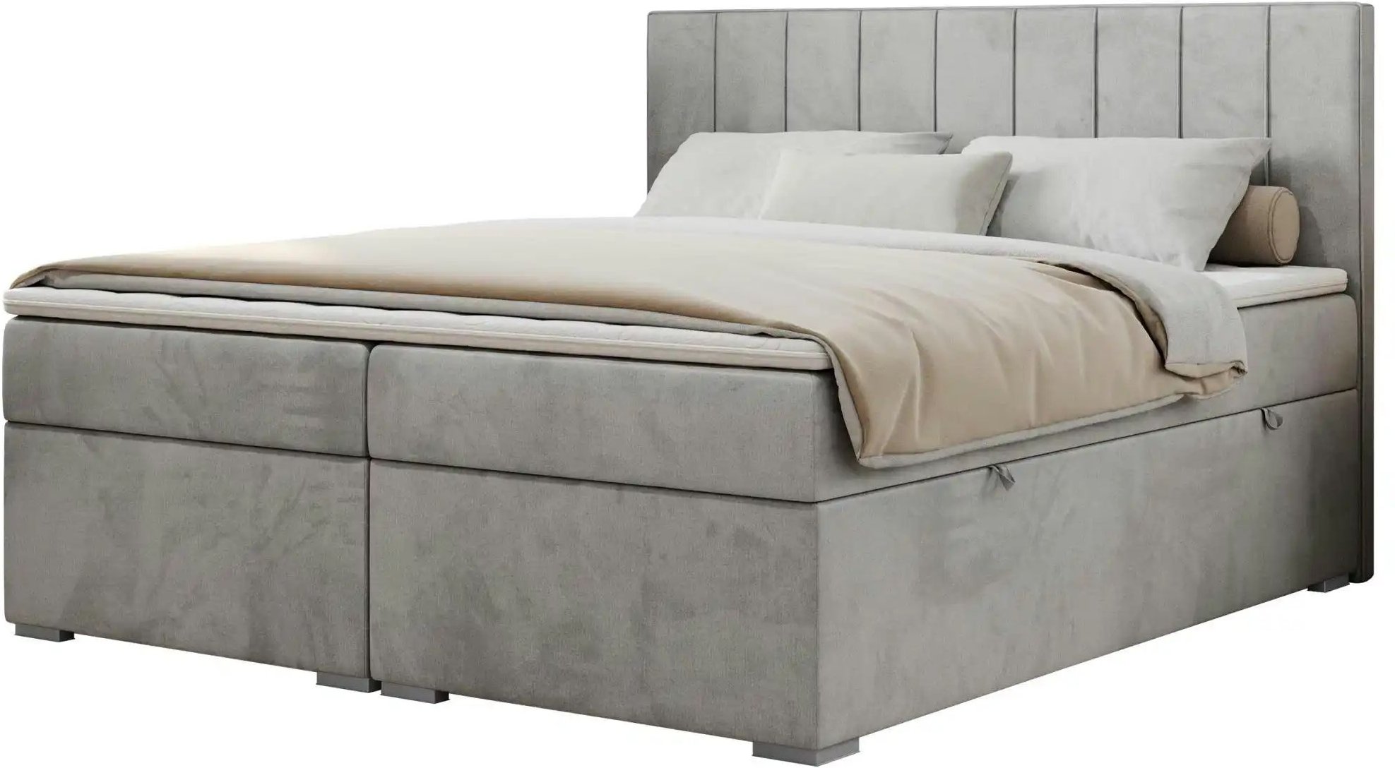 Boxbett mit Bettkasten Ally ¦ silber ¦ Maße (cm): B: 200 H: 118 Betten > Komfortbetten - Höffner