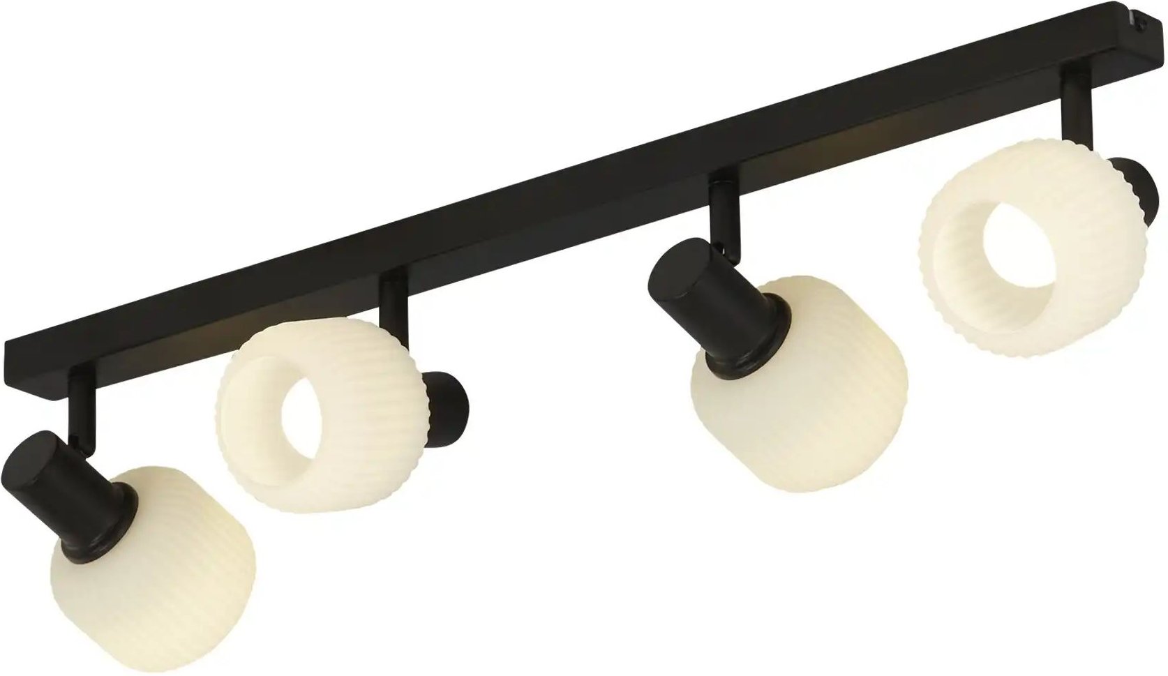 KHG Deckenstrahler 4-flammig schwarz ¦ schwarz ¦ Maße (cm): B: 71 H: 16 T: 10.0 Lampen & Leuchten > Deckenleuchten -...