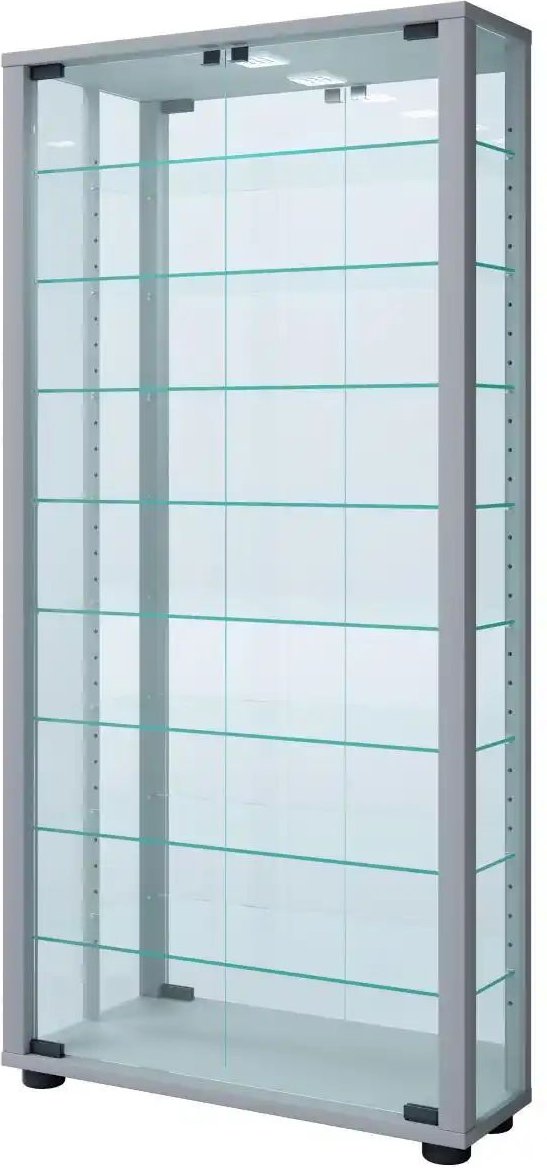 Hängevitrine Vitrosa ¦ silber ¦ Maße (cm): B: 59 H: 114,3 T: 18.0 Schränke > Vitrinen - Höffner