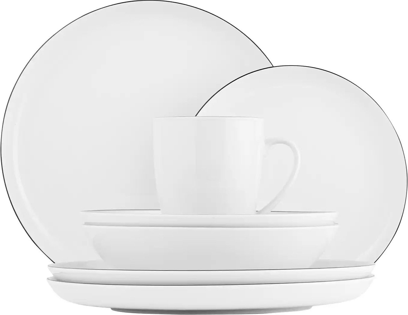 Peill+Putzler Kombiservice Isola ¦ weiß ¦ Porzellan Geschirr > Geschirrsets > Kombiservice - Höffner