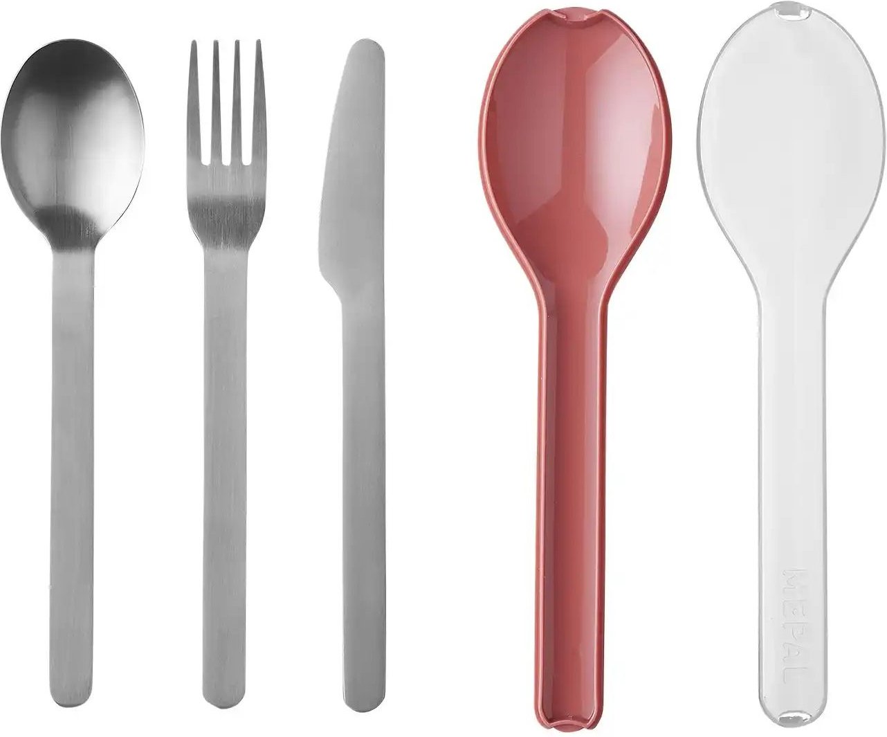 Mepal Besteckset "To Go" Ellipse ¦ rosa/pink ¦ Edelstahl,Kunststoff ¦ Maße (cm): B: 5,1 H: 2,3 Besteck > Besteck-Sets ...