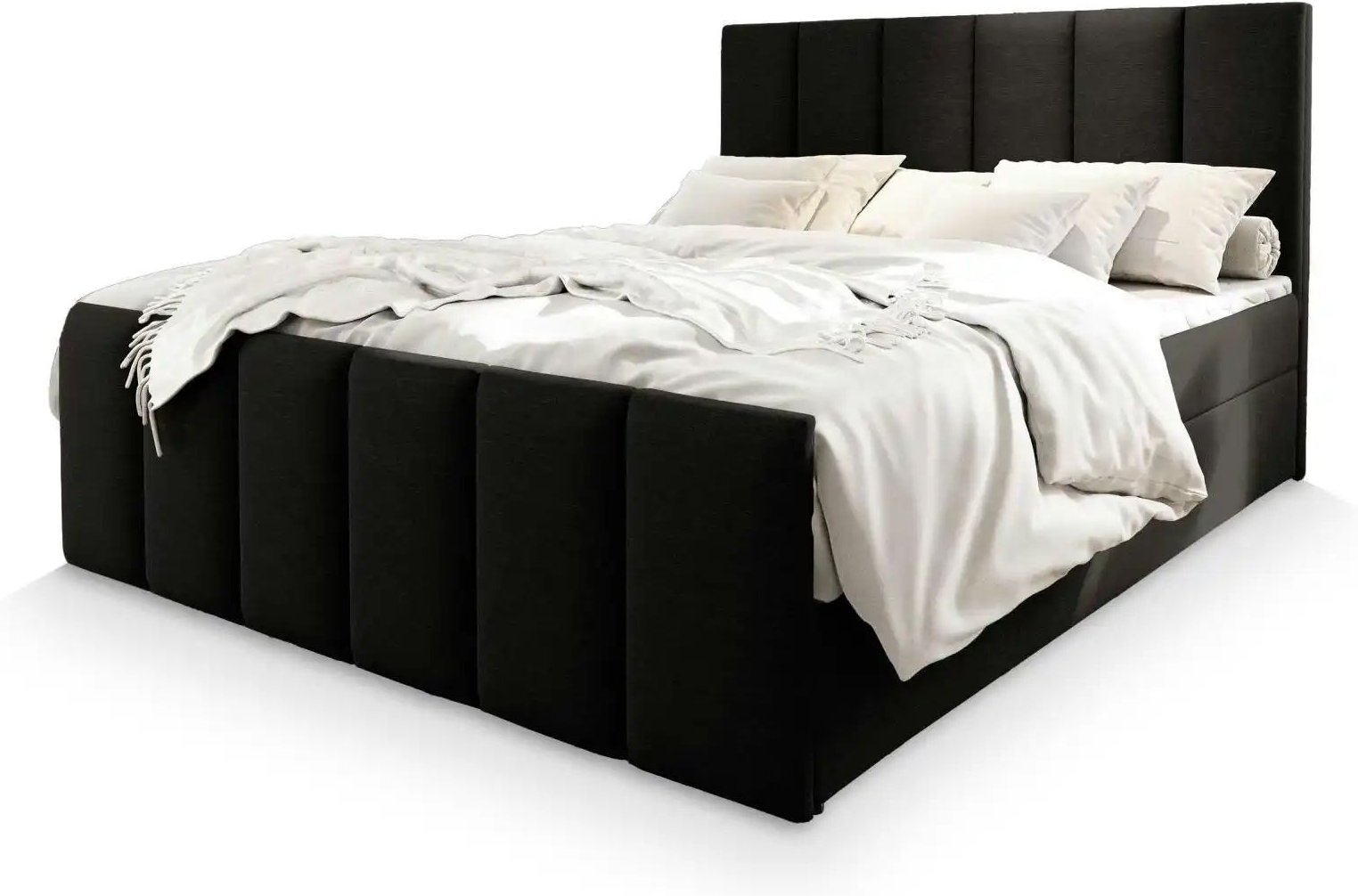 MASSENO Boxbett mit Bettkasten Lago ¦ schwarz ¦ Maße (cm): B: 140 H: 98 Betten > Polsterbetten - Höffner