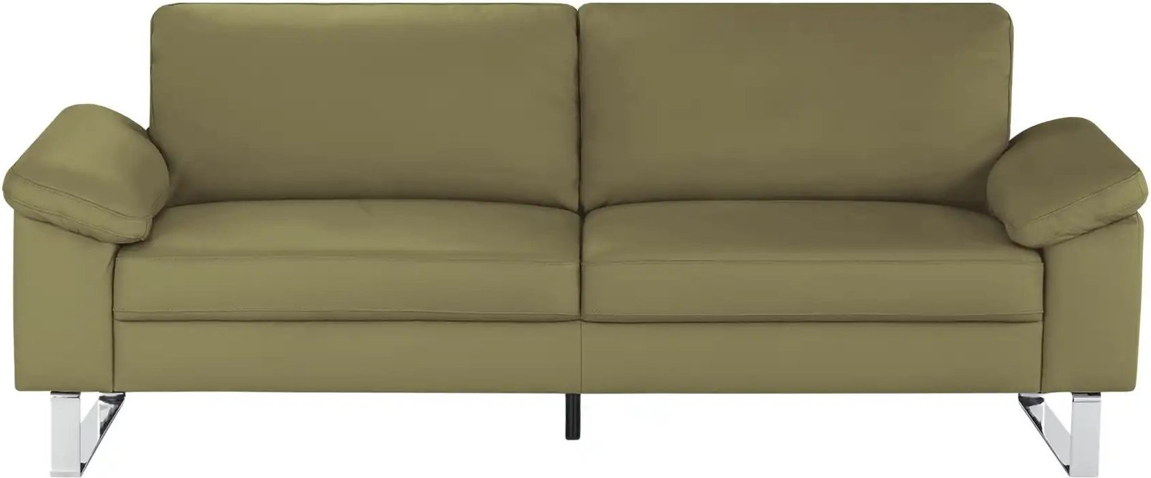 Max Schelling Ledersofa mit Kufengestell Maximum ¦ grün ¦ Maße (cm): B: 224 H: 89 T: 97.0 Polstermöbel > Sofas > 3-Sitze...