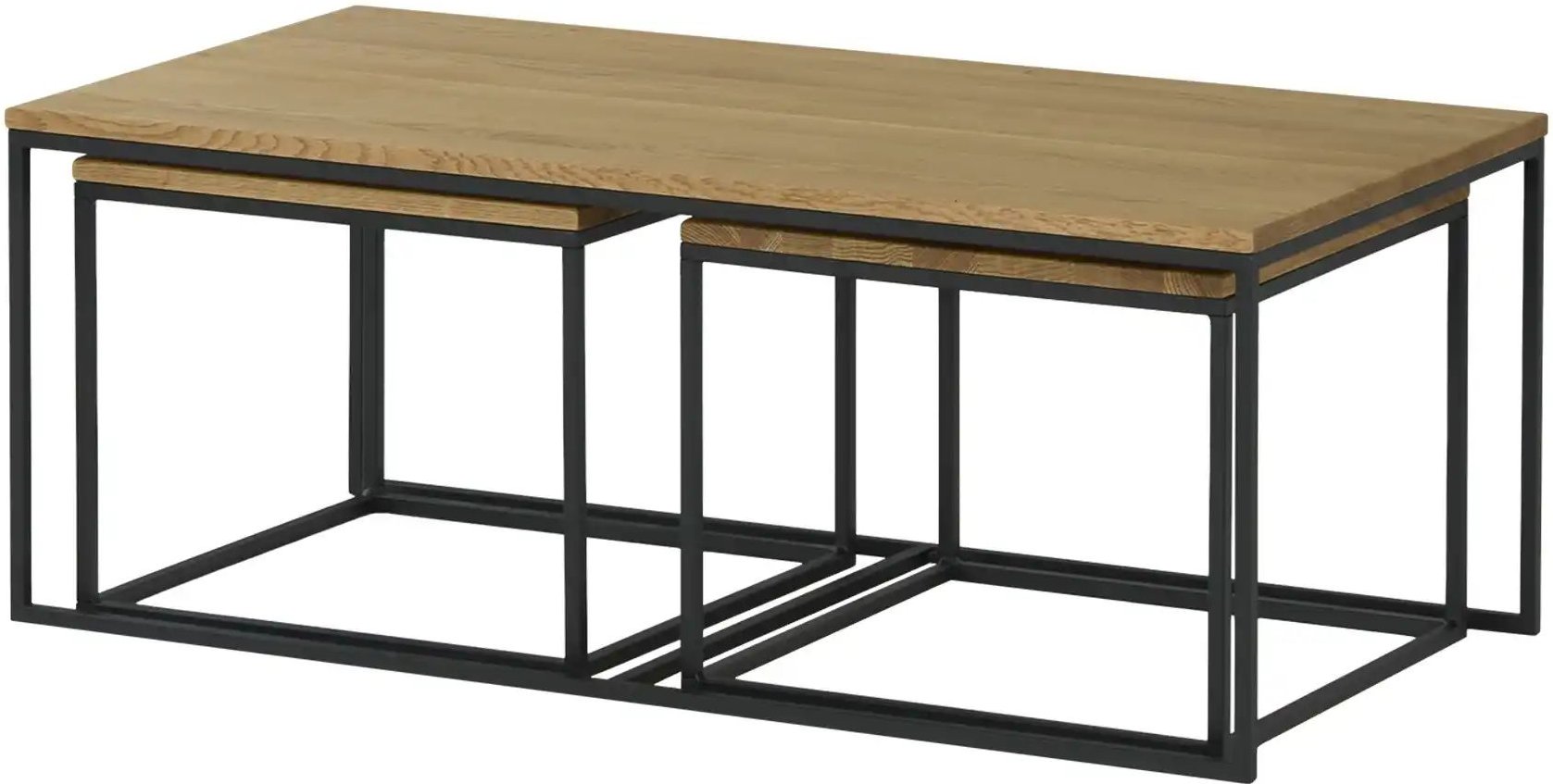 Couchtisch 3er Set Illesheim ¦ holzfarben ¦ Maße (cm): B: 60 H: 45 Tische > Couchtische > Couchtisch Massivholz - Höffn...