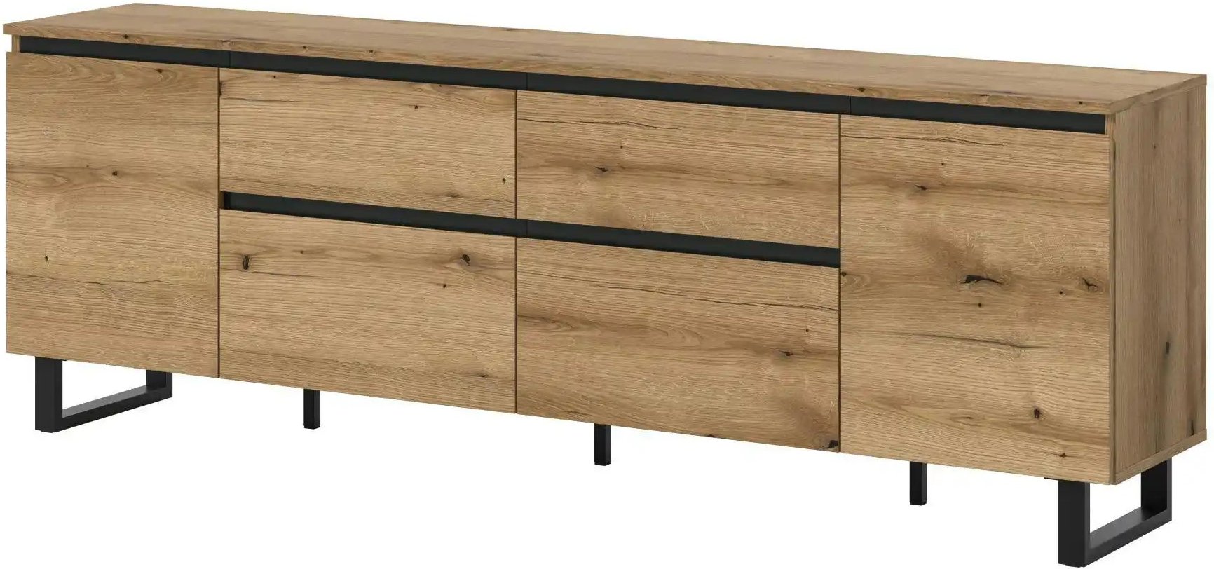 Lowboard Tomasa ¦ holzfarben ¦ Maße (cm): B: 180 H: 64 Kommoden & Sideboards > Lowboards - Höffner