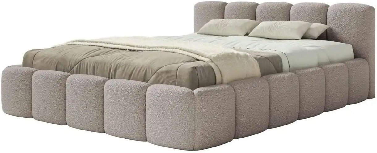 Selsey Polsterbett in Bouclé Cloudy Low ¦ grau ¦ Maße (cm): B: 200 H: 72 Betten > Polsterbetten - Höffner