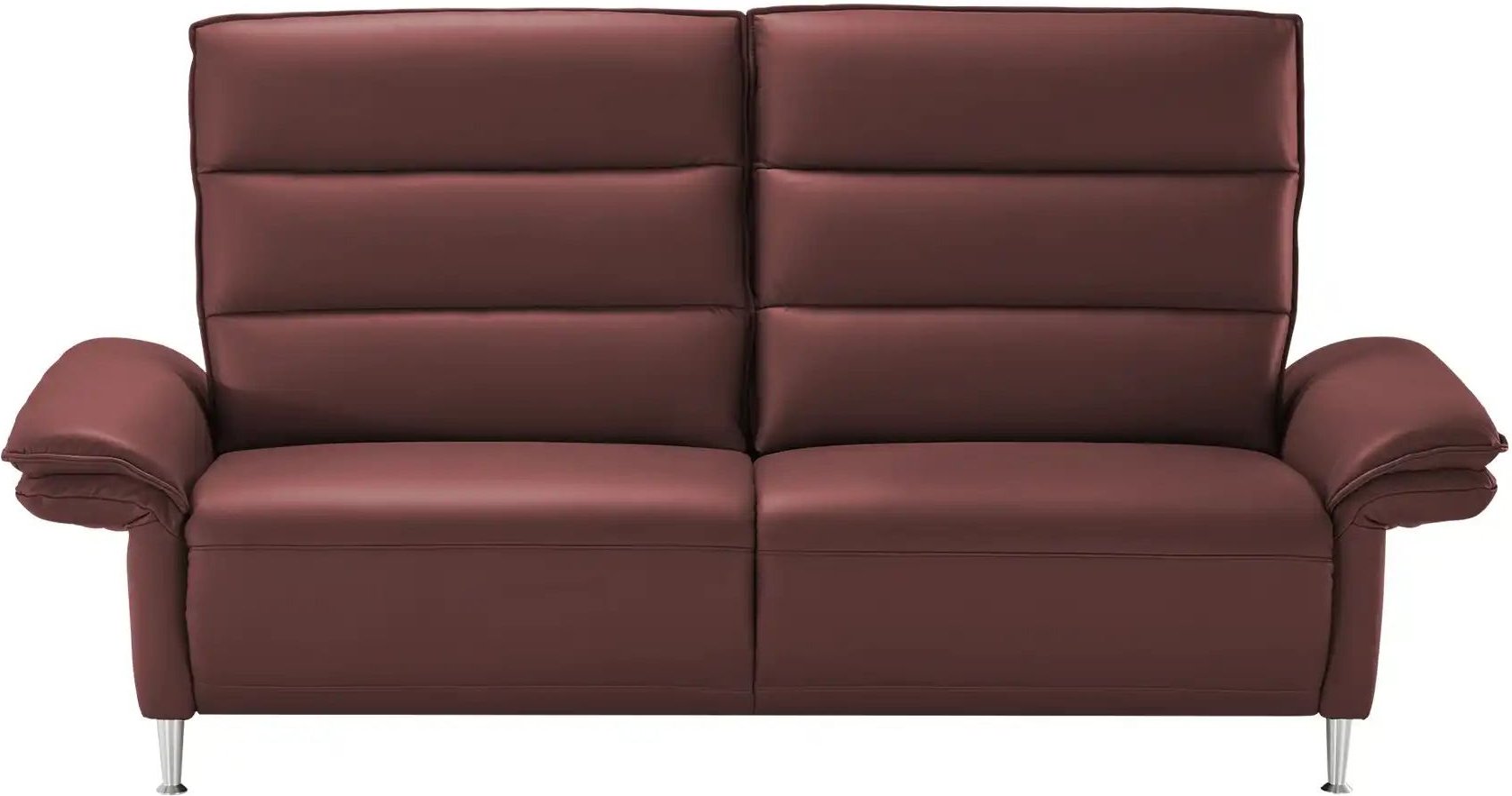 Wohnwert Einzelsofa Leder Marlena ¦ rot ¦ Maße (cm): B: 208 H: 107 T: 97.0 Polstermöbel > Sofas > 3-Sitzer - Höffner