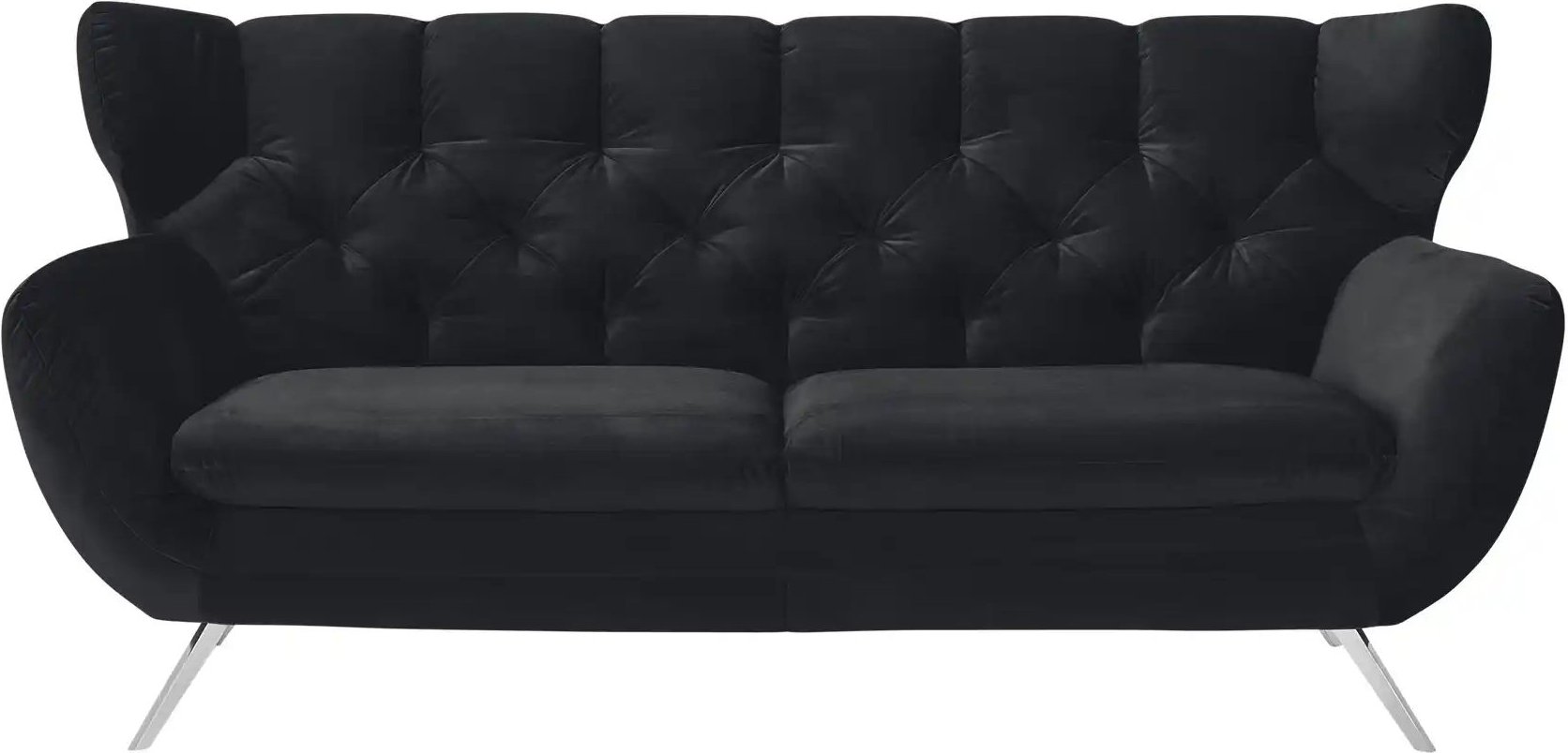 Jette Home Sofa  Caldara ¦ schwarz ¦ Maße (cm): B: 200 H: 94 T: 95.0 Polstermöbel > Sofas > 2-Sitzer - Höffner