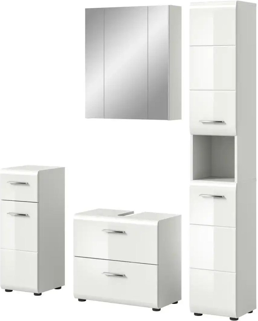 Badkombination Igelsbachsee ¦ weiß ¦ Maße (cm): B: 150 H: 185 Schränke > Badschränke > Komplett-Badkombinationen - Höff...
