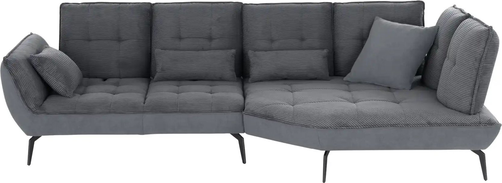 vito Ecksofa mit Sitztiefenverstellung Ticona ¦ grau ¦ Maße (cm): B: 336 H: 93 T: 185.0 Polstermöbel > Sofas > Ecksofas ...
