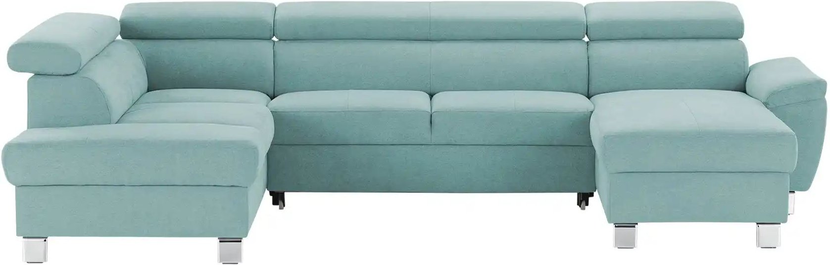 uno Wohnlandschaft aus Mikrofaser Avola ¦ türkis/petrol ¦ Maße (cm): B: 318 H: 90 T: 208.0 Polstermöbel > Sofas > Schlaf...