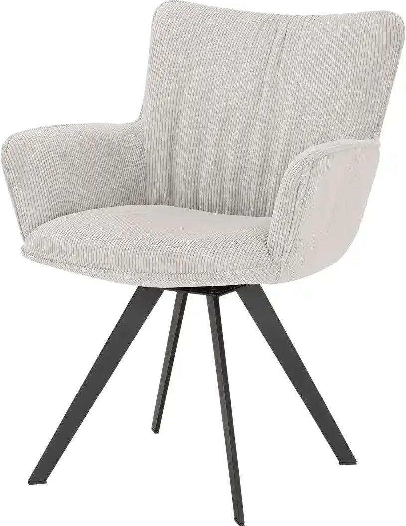 Wohnwert Armlehnstuhl Stella ¦ grau ¦ Maße (cm): B: 61 H: 87 T: 62.0 Stühle > Esszimmerstühle > Esszimmerstühle mit Arm...