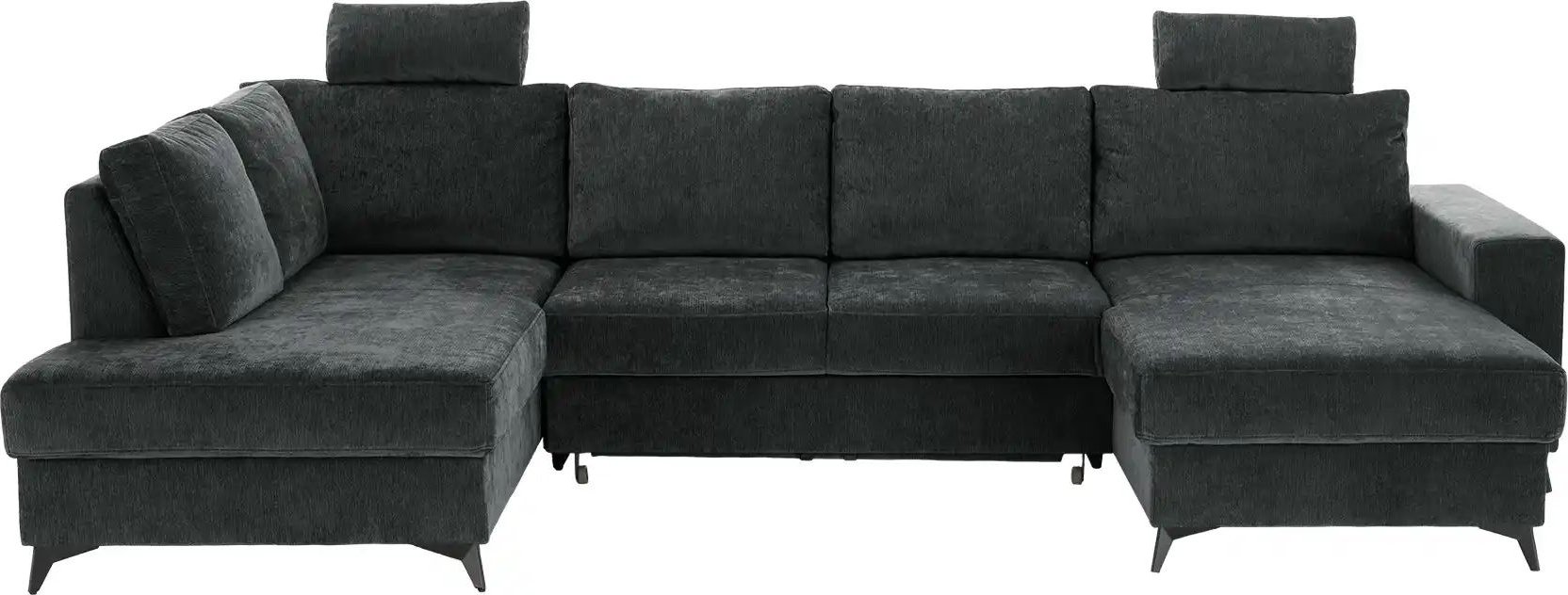 uno Wohnlandschaft mit Schlaffunktion Salamanca ¦ grau ¦ Maße (cm): B: 280 H: 87 T: 189.0 Polstermöbel > Sofas > Schlafs...