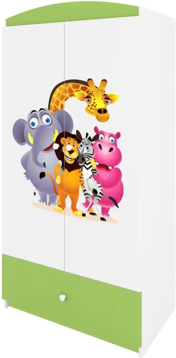 Kleiderschrank Zoo ¦ grün ¦ Maße (cm): B: 52 H: 181,2 Schränke > Kleiderschränke > Drehtürenschränke - Höffner