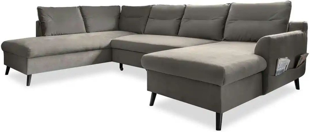 Miuform Wohnlandschaft mit Schlaffunktion Stylish Stan ¦ grau ¦ Maße (cm): B: 300 H: 90 Polstermöbel > Sofas > Schlafsof...
