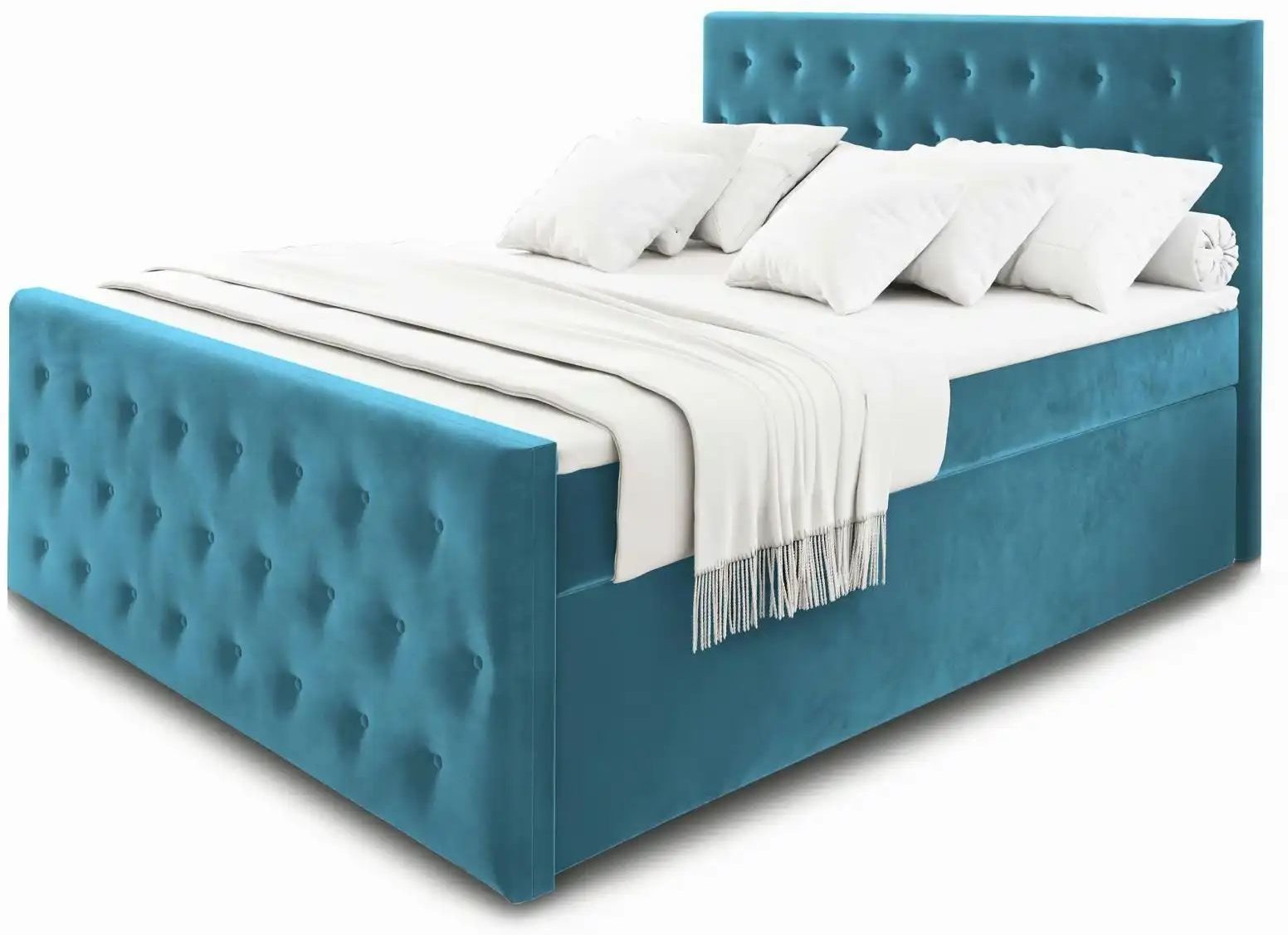 MASSENO Boxbett mit Bettkasten Fondi ¦ blau ¦ Maße (cm): B: 180 H: 120 Betten > Polsterbetten - Höffner