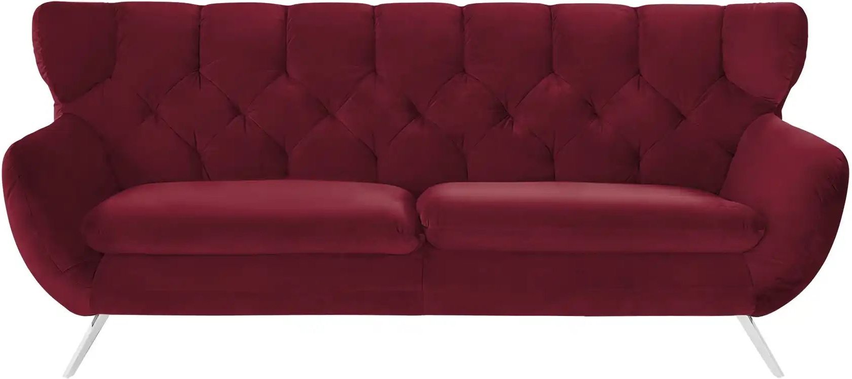 Jette Home Sofa Caldara ¦ rot ¦ Maße (cm): B: 225 H: 94 T: 95.0 Polstermöbel > Sofas > 3-Sitzer - Höffner