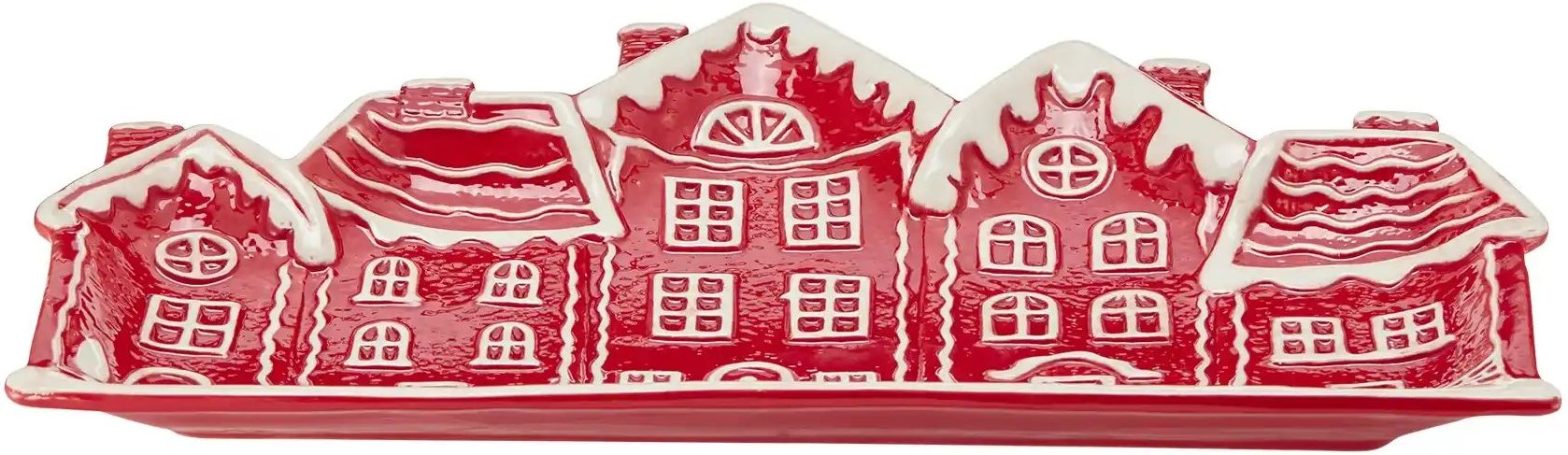 HOME STORY Servierplatte Haus ¦ rot ¦ Dolomite ¦ Maße (cm): B: 33 H: 3 T: 18.0 Weihnachten - Höffner