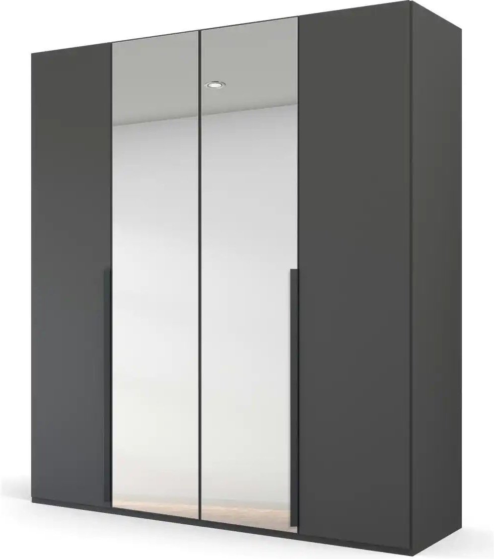 Drehtürenschrank Port Talbot ¦ schwarz ¦ Maße (cm): B: 201 H: 223 Schränke > Kleiderschränke > Drehtürenschränke - Höff...