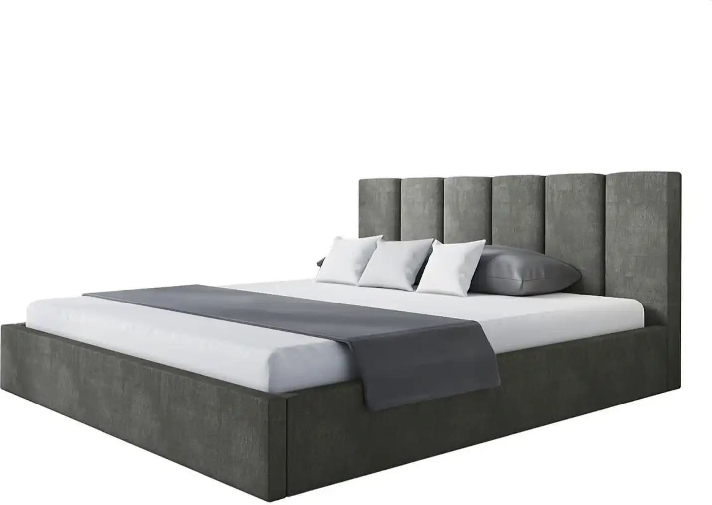 Polsterbett mit Stauraum Slindon ¦ grau ¦ Maße (cm): B: 188 H: 90 Betten > Polsterbetten - Höffner