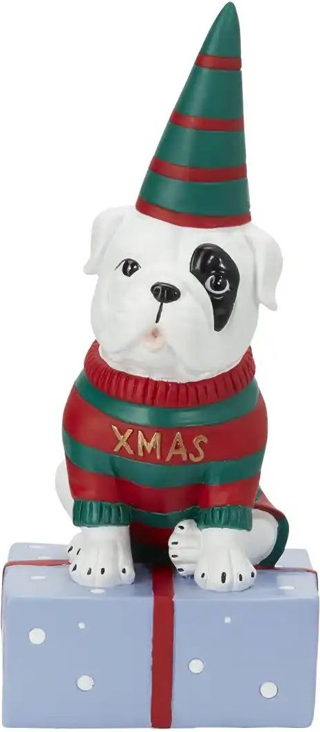 Thumbnail - HOME STORY Deko Figur Hund mit Geschenke ¦ mehrfarbig ¦ Polyresin (Kunstharz) ¦ Maße (cm): B: 10,2 H: 10,2 T: 22.9 Wei...