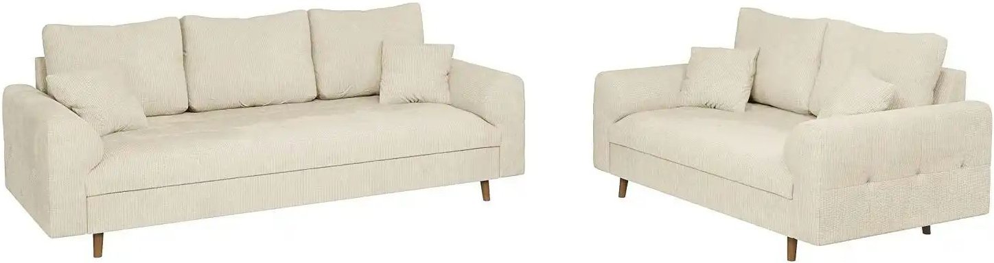 Polstergarnitur 3+2 Trygve ¦ beige ¦ Maße (cm): B: 210 H: 81 Polstermöbel > Sofas > Sitzgruppen - Höffner